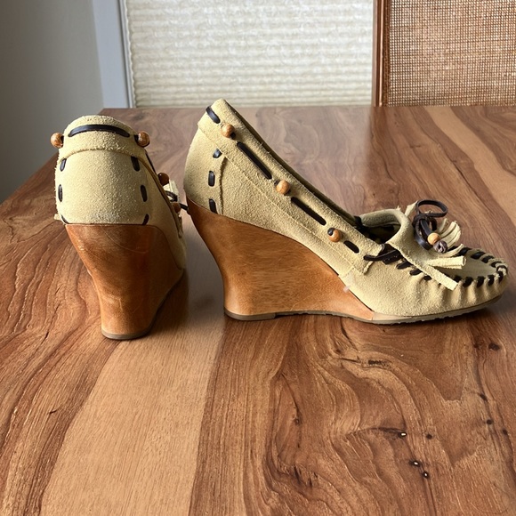 EUC Sam Edelman Suede Wedges, sz 9 - Picture 3 of 6